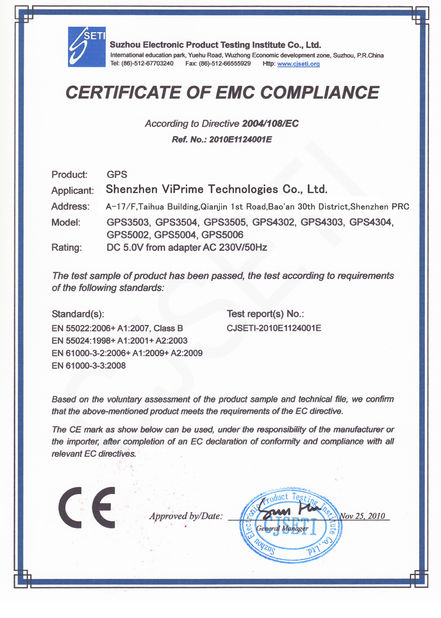 China cnviprime companys .lt Certification